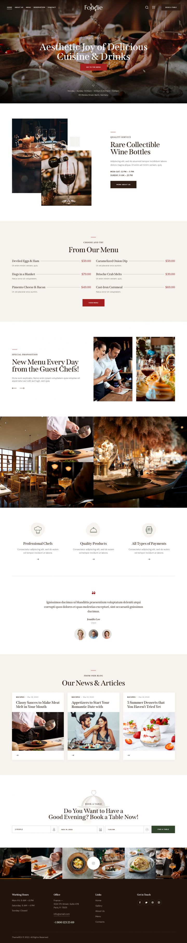 WordPress шаблон ThemeForest Foodie