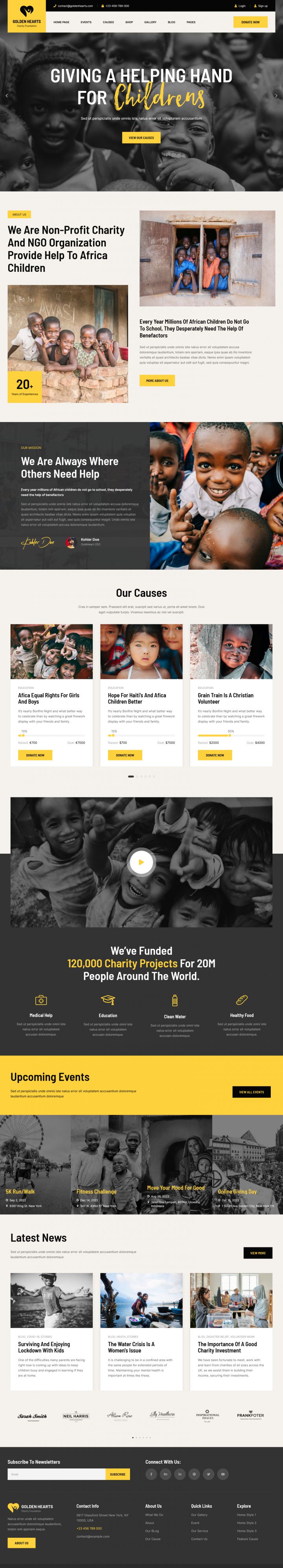 WordPress шаблон ThemeForest Golden Hearts