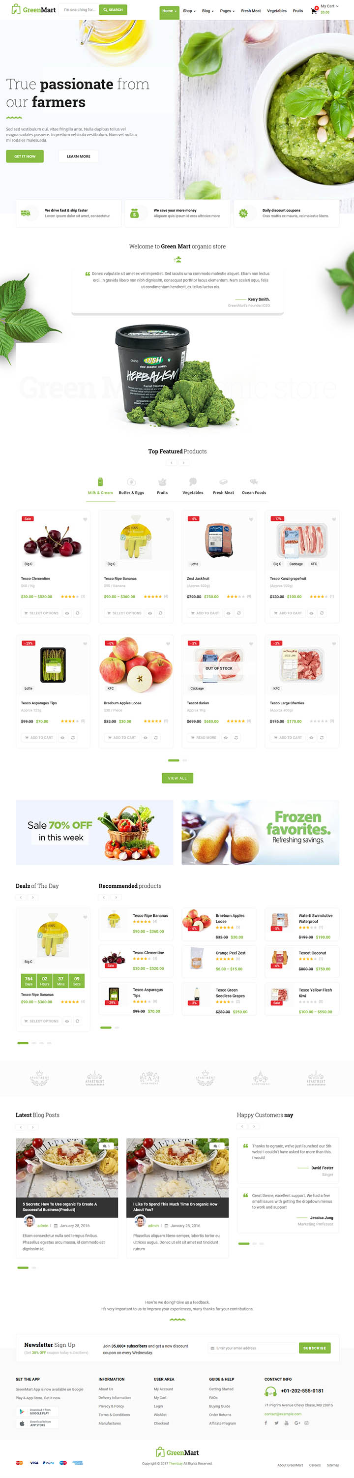 WordPress шаблон ThemeForest GreenMart