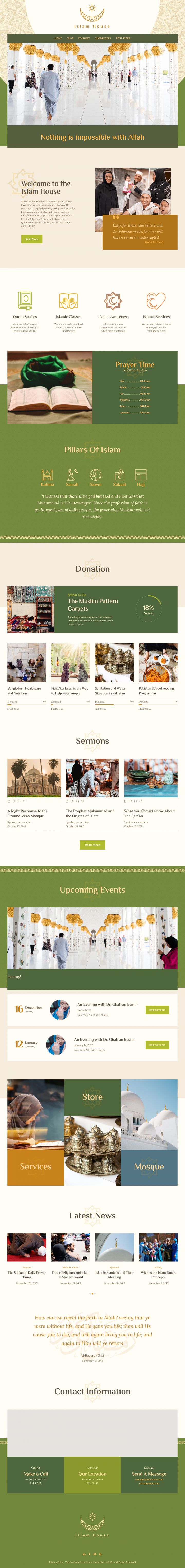 WordPress шаблон ThemeForest Islam House