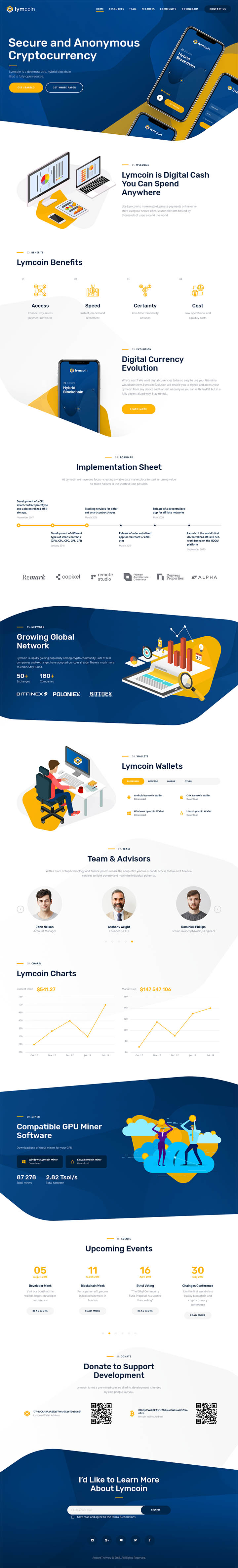 WordPress шаблон ThemeForest Lymcoin