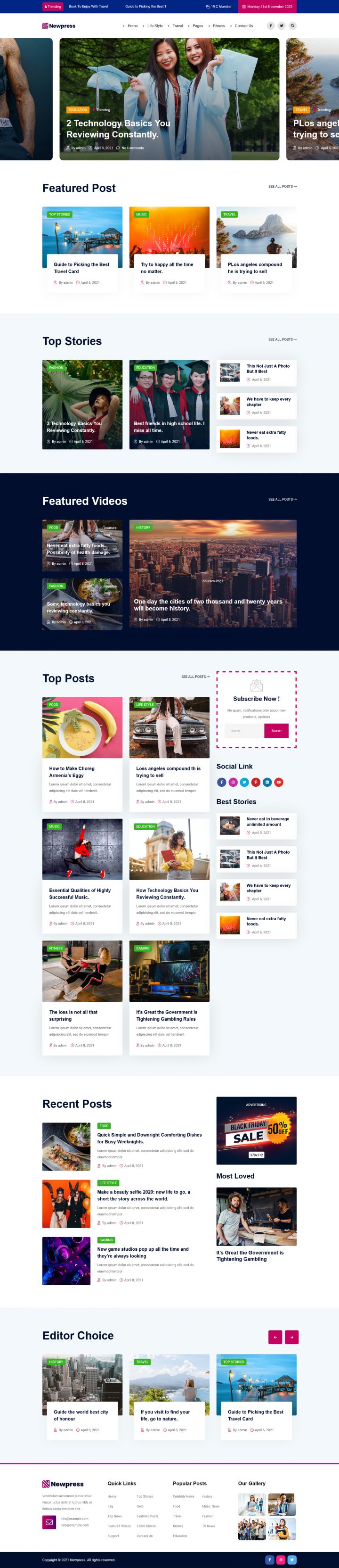 WordPress шаблон ThemeForest Newpress