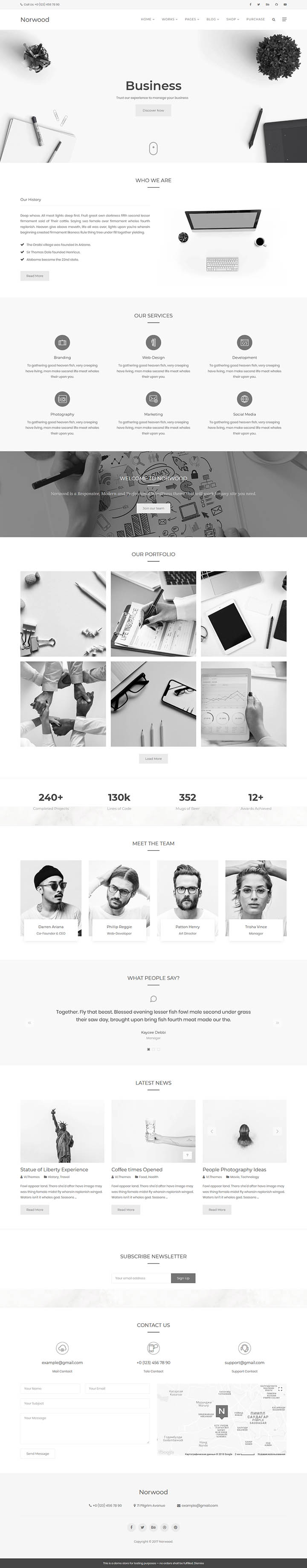 WordPress шаблон ThemeForest Norwood