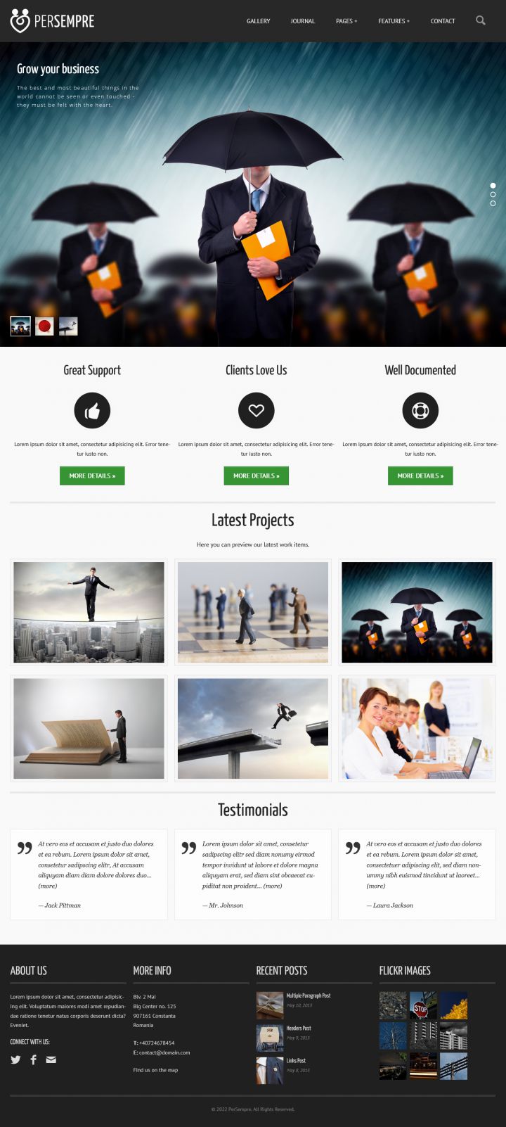 WordPress шаблон ThemeForest PerSempre