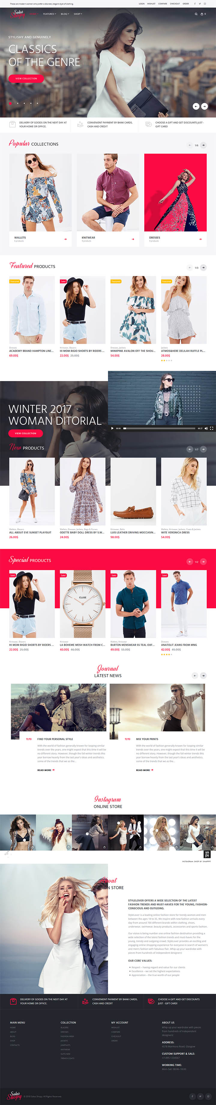 WordPress шаблон ThemeForest SolosShopy