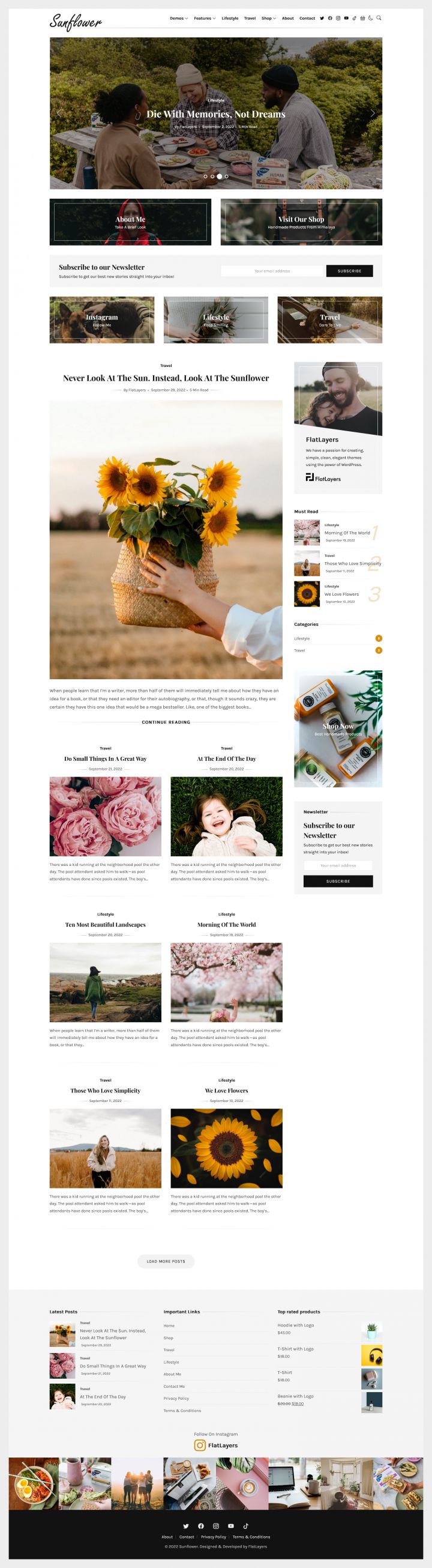 Шаблон ThemeForest Sunflower WordPress шаблон ThemeForest Sunflower
