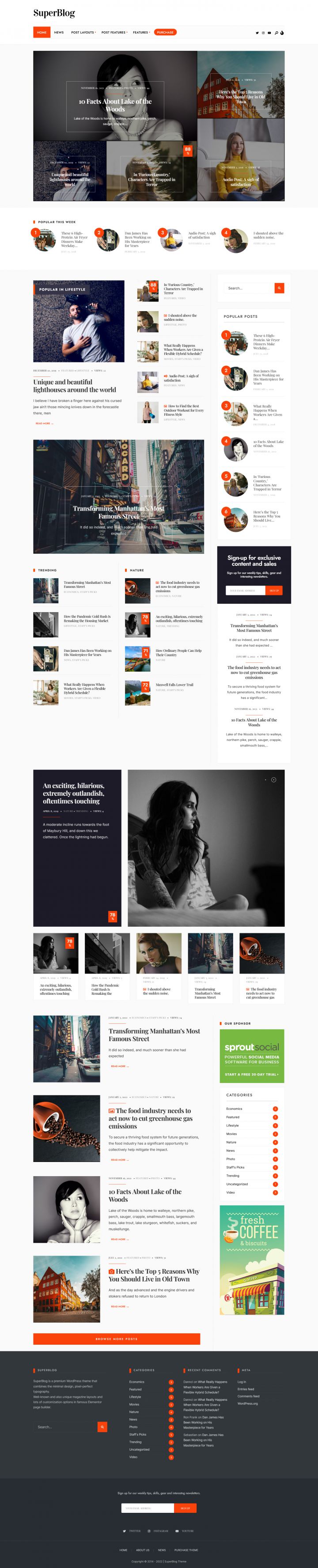 WordPress шаблон ThemeForest SuperBlog