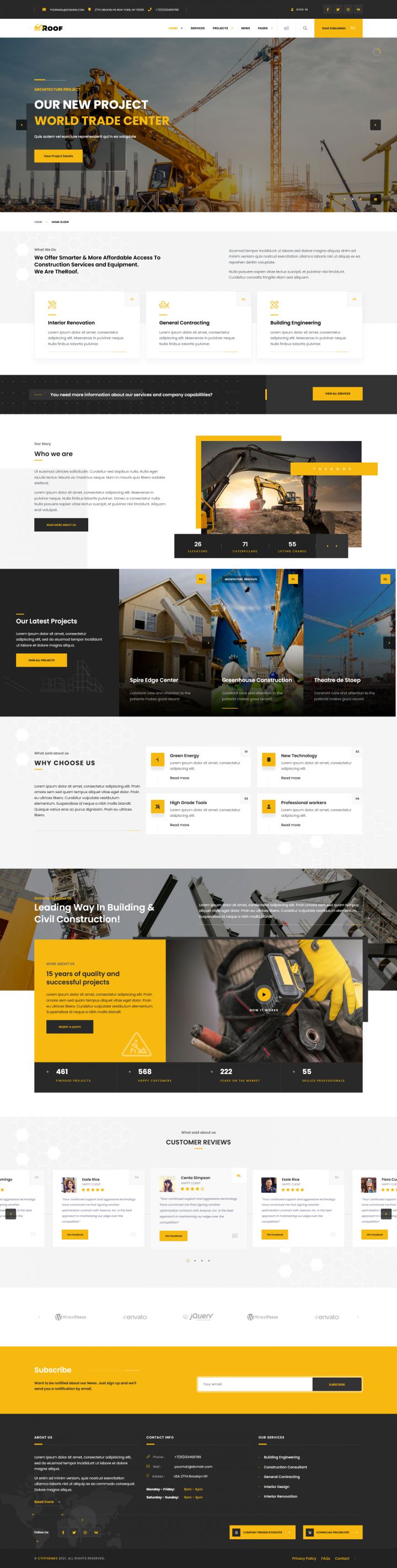 WordPress шаблон ThemeForest TheRoof