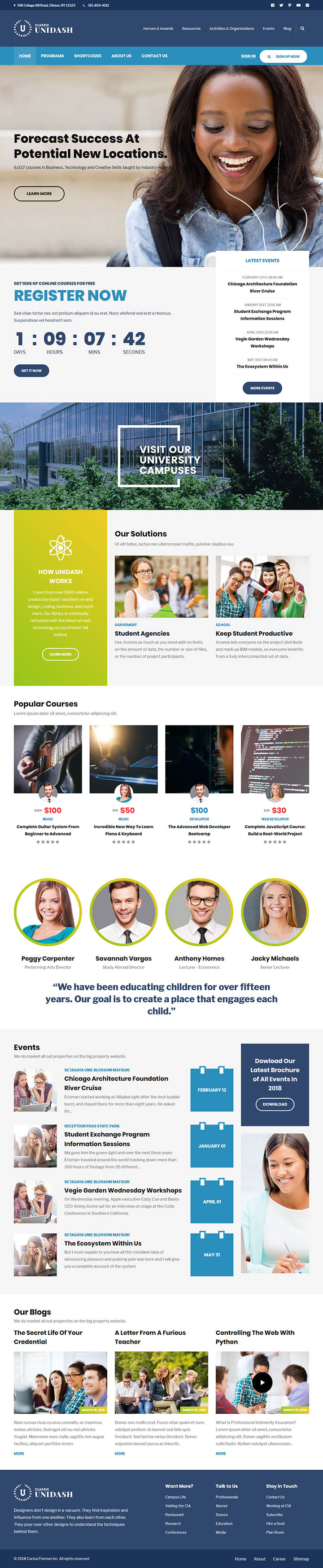 WordPress шаблон ThemeForest Unidash