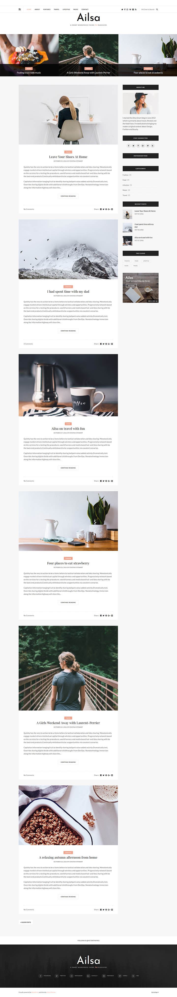 WordPress шаблон ThemeForest Ailsa