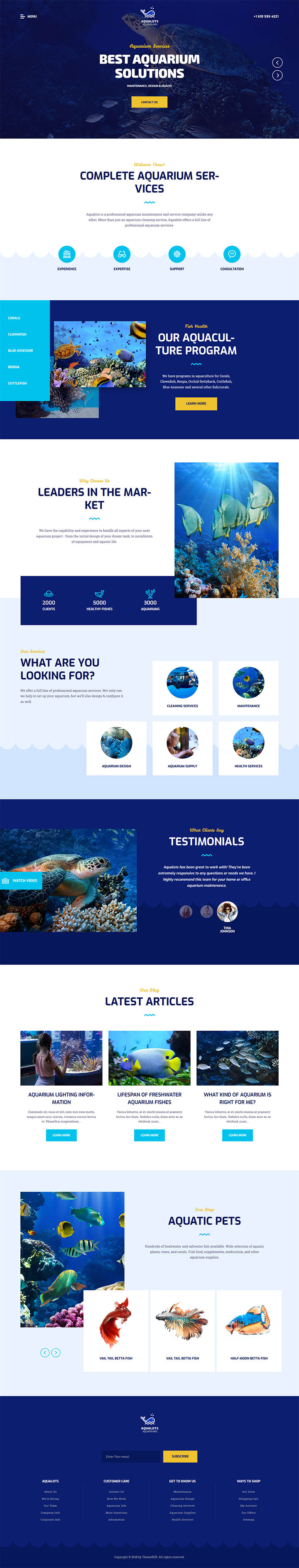 WordPress шаблон ThemeForest Aqualots