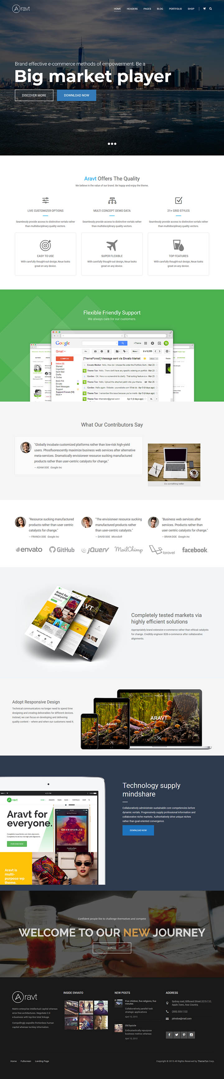 WordPress шаблон ThemeForest Aravt