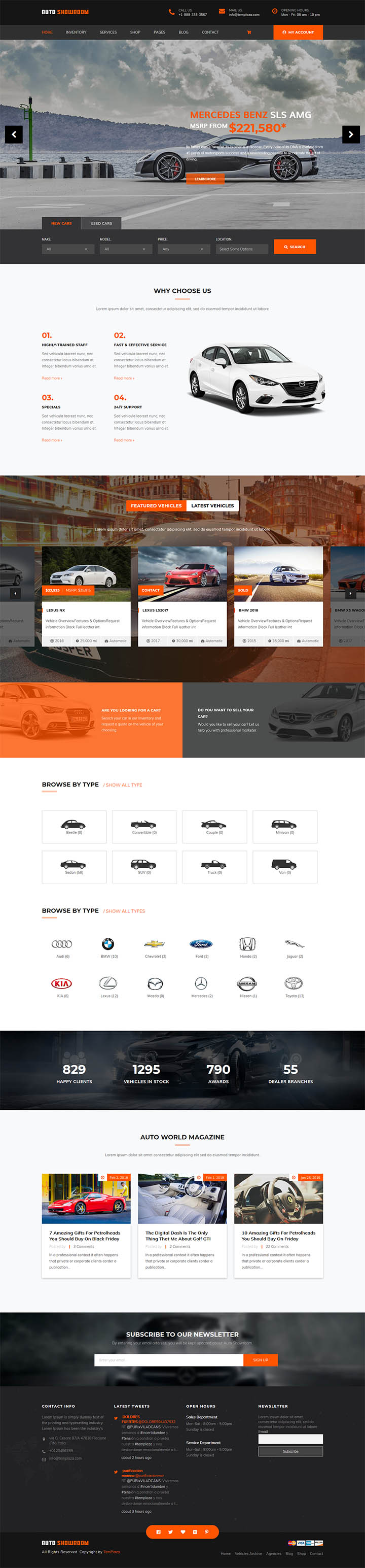 WordPress шаблон ThemeForest Auto Showroom