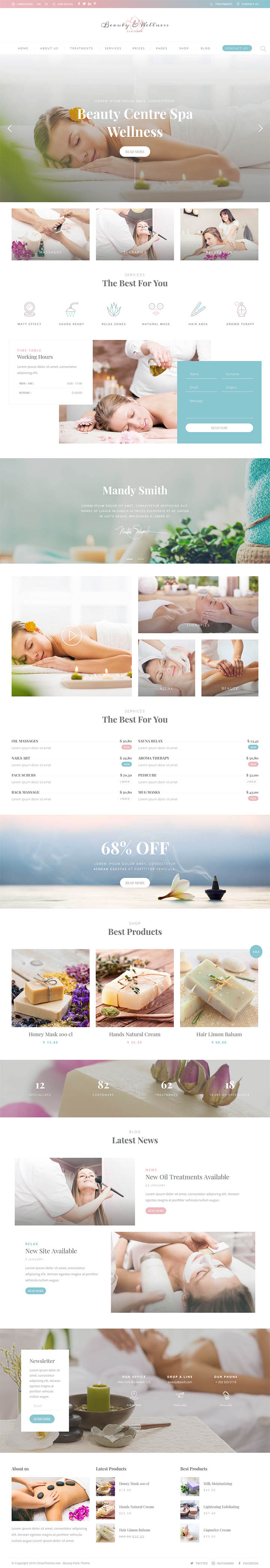 WordPress шаблон ThemeForest Beauty