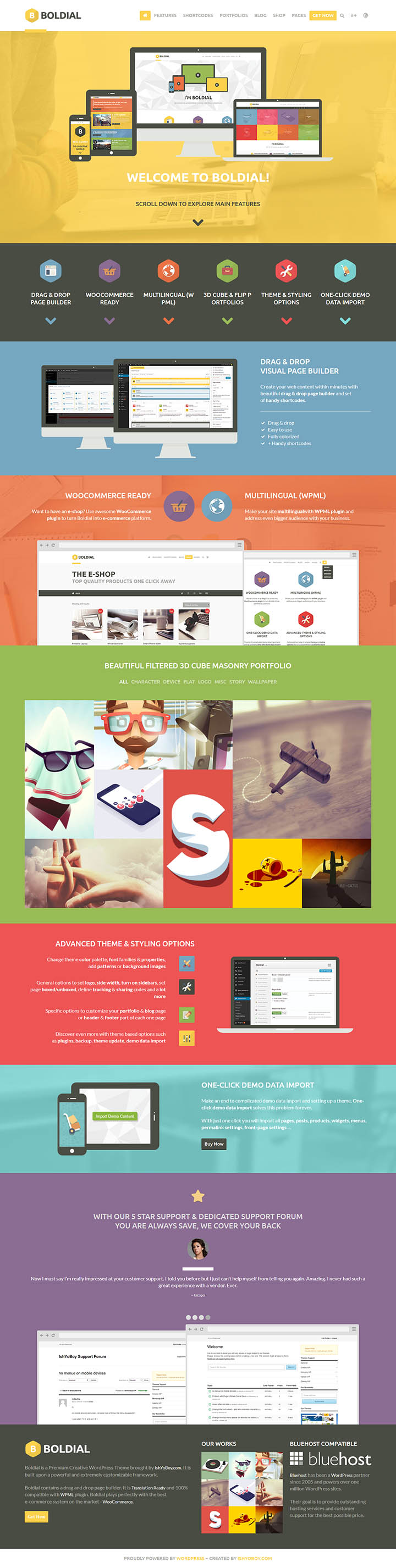 WordPress шаблон ThemeForest Boldial WP