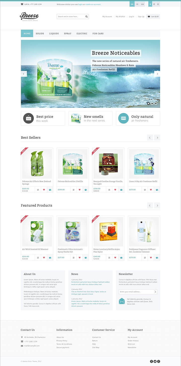 WordPress шаблон ThemeForest Breeze