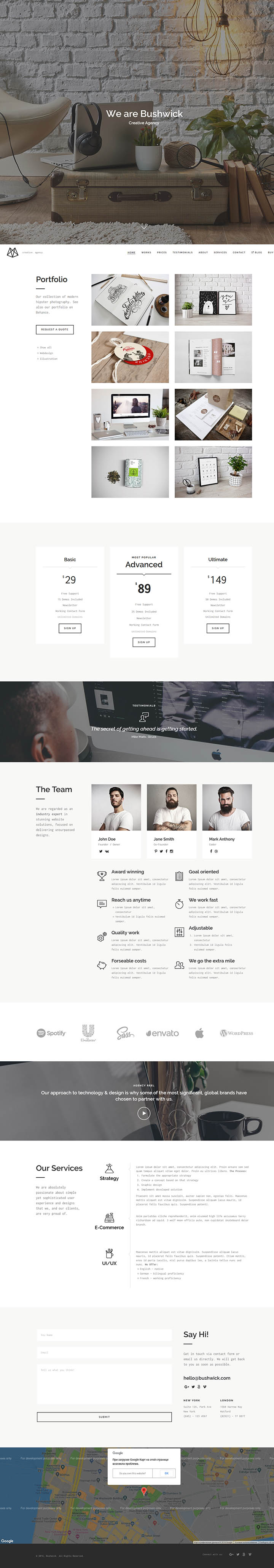 WordPress шаблон ThemeForest Bushwick