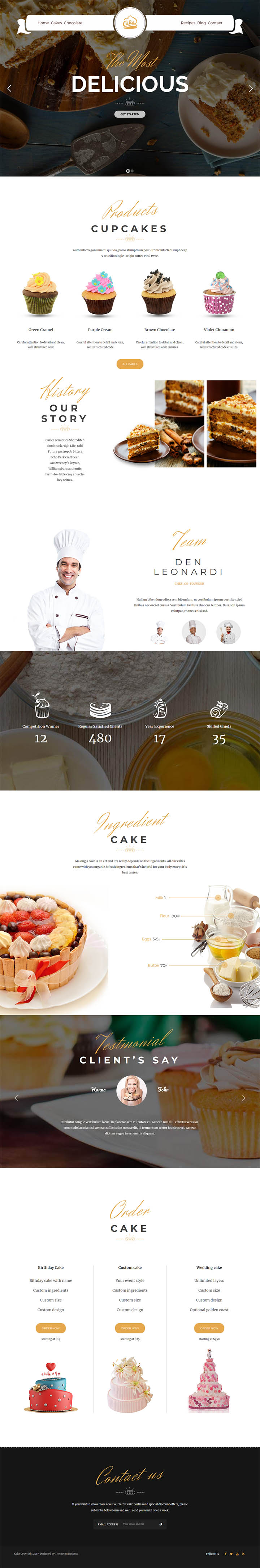 WordPress шаблон ThemeForest Cake