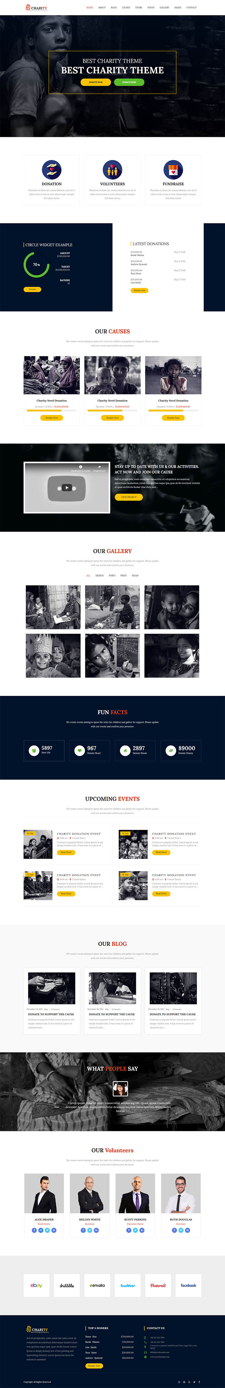 WordPress шаблон ThemeForest Charity