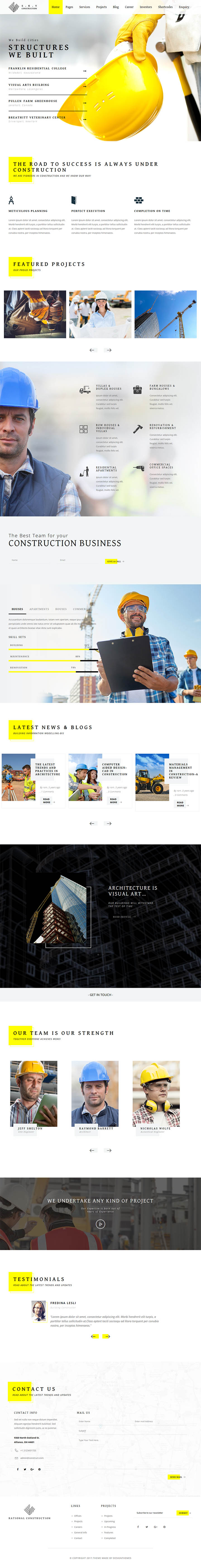 WordPress шаблон ThemeForest Construction