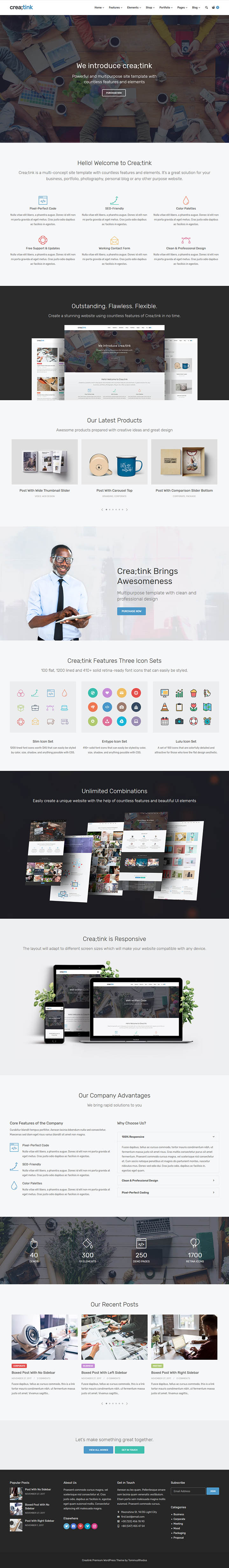 WordPress шаблон ThemeForest Creatink