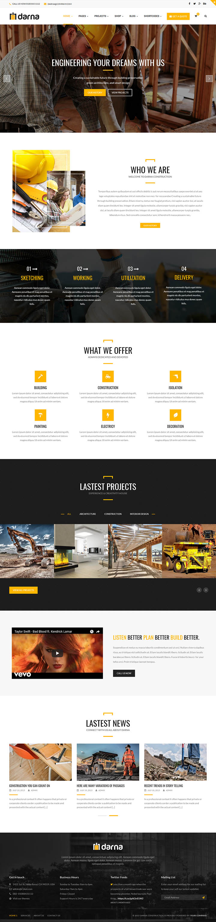 WordPress шаблон ThemeForest Darna