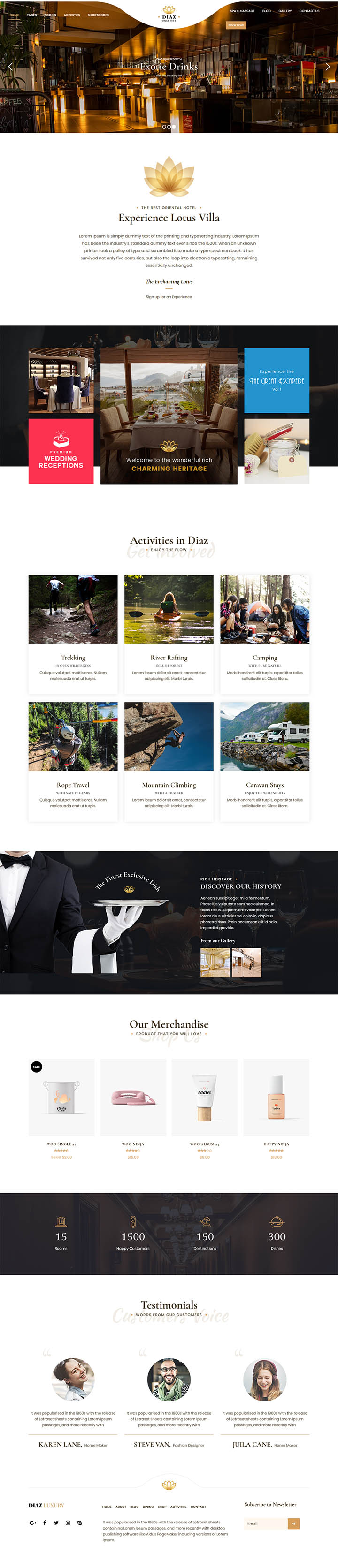 WordPress шаблон ThemeForest Hotel Diaz