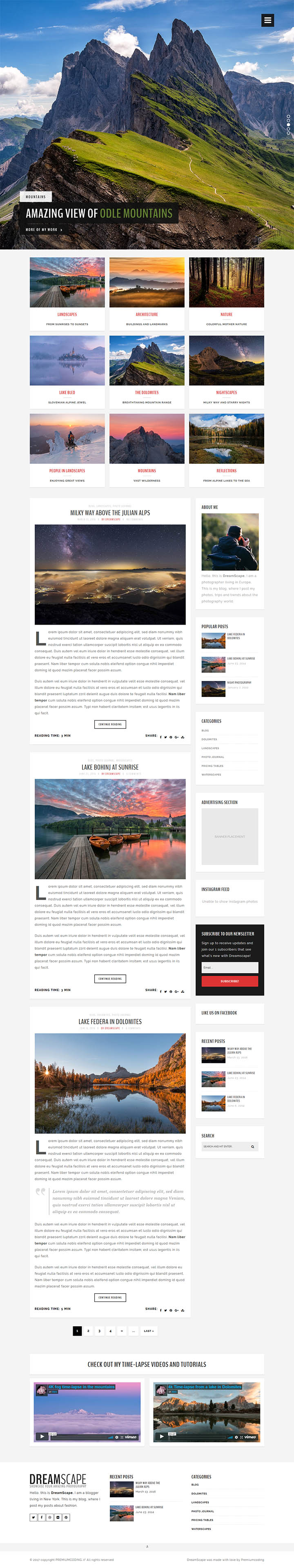 WordPress шаблон ThemeForest Dreamscape