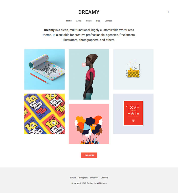 WordPress шаблон ThemeForest Dreamy Lite