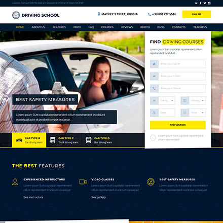 ThemeForest Driving School