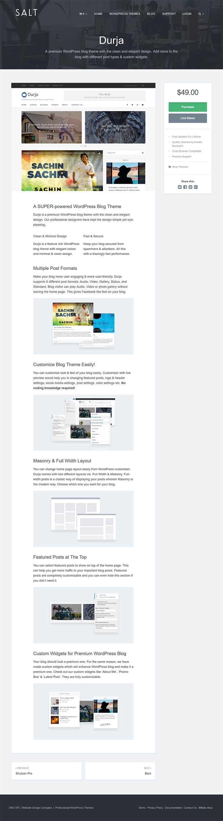 WordPress шаблон ThemeForest Durja
