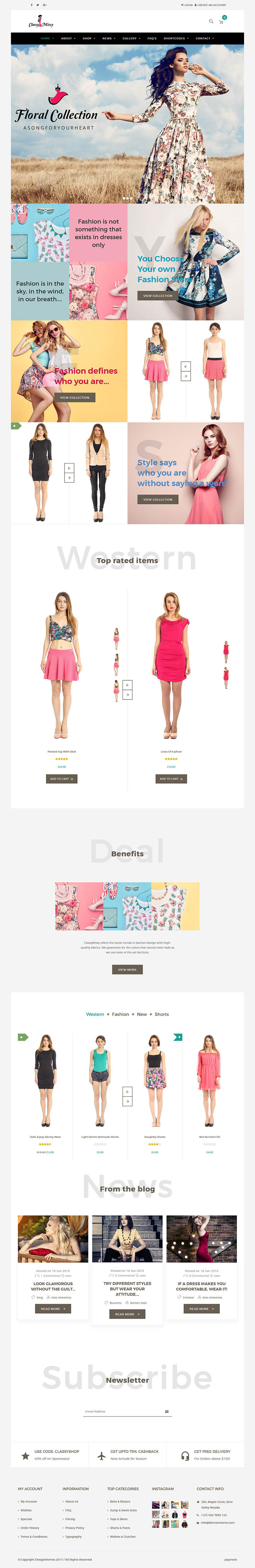 WordPress шаблон ThemeForest Fashion Woocommerce