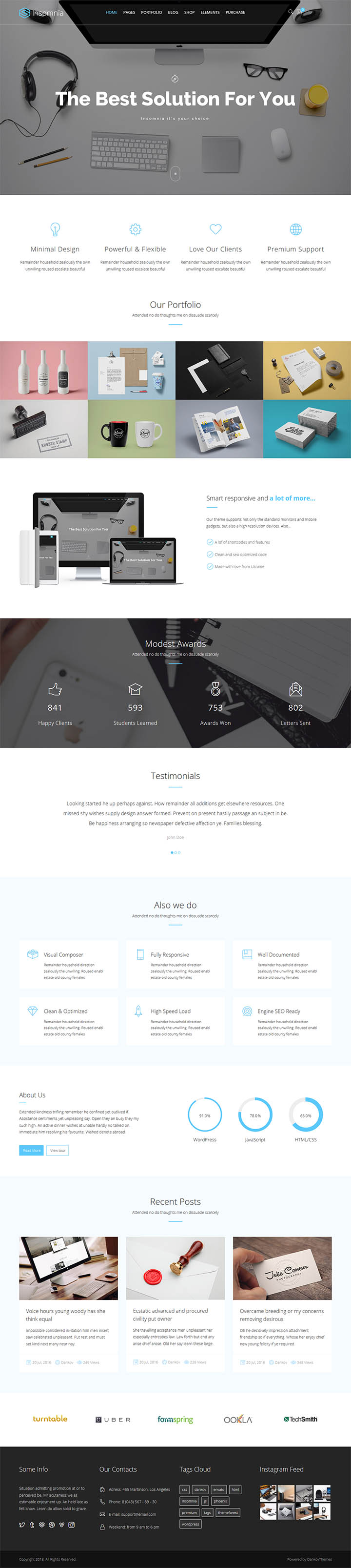 WordPress шаблон ThemeForest Insomnia