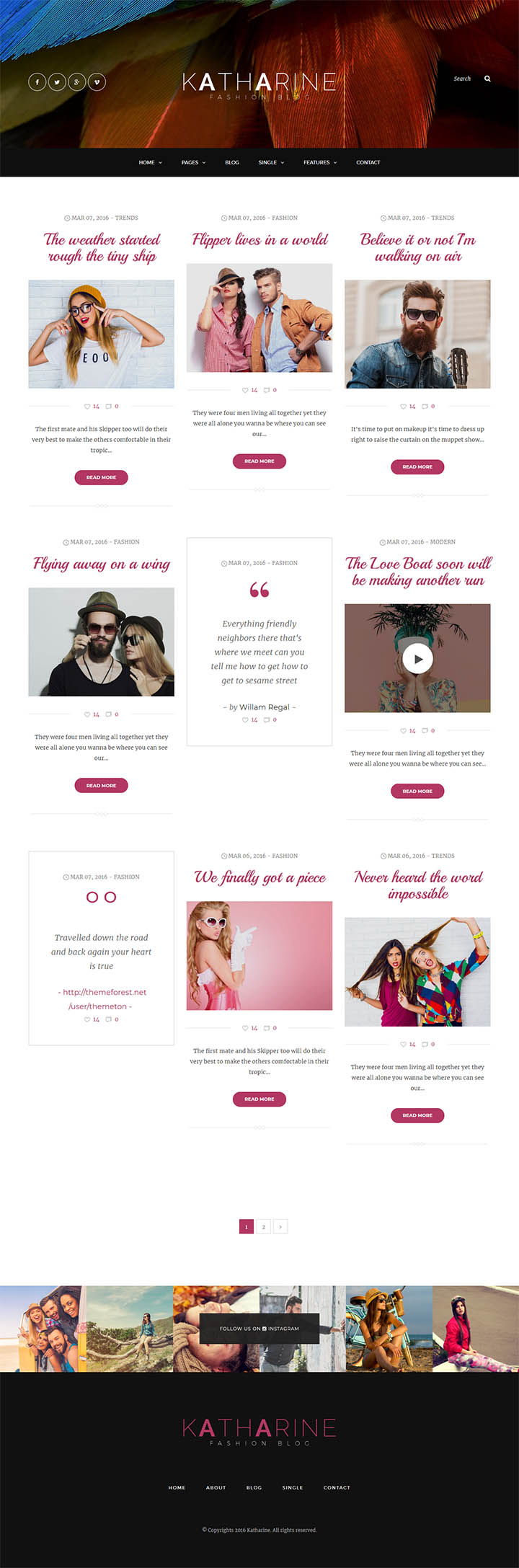 WordPress шаблон ThemeForest Katharine