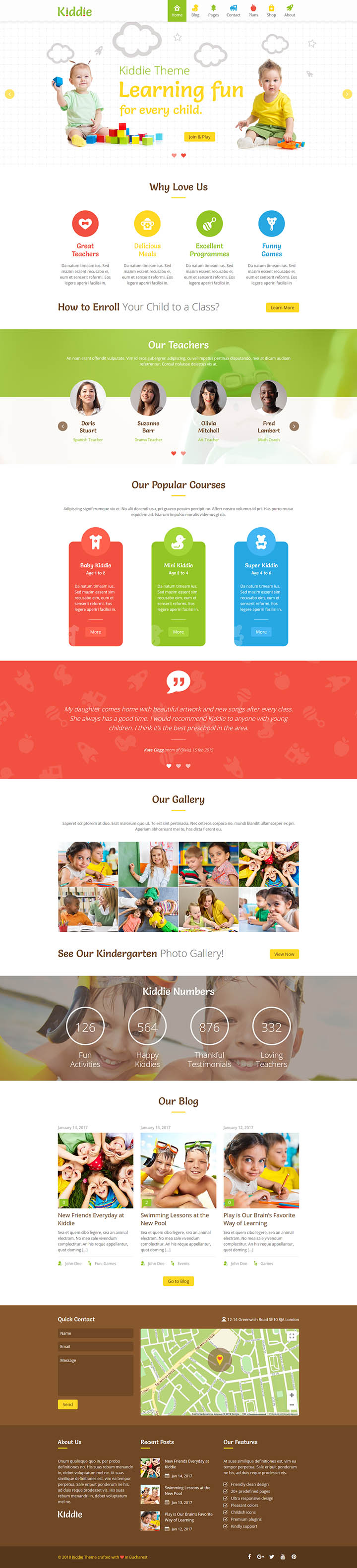 WordPress шаблон ThemeForest Kiddie