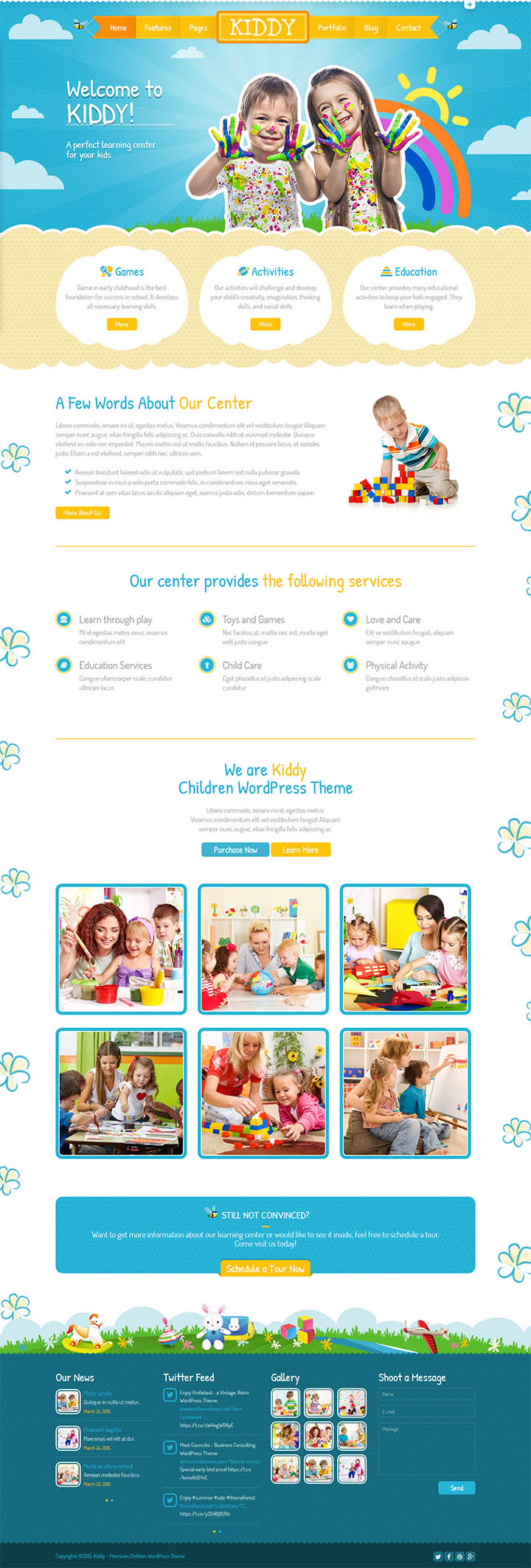WordPress шаблон ThemeForest Kiddy Children