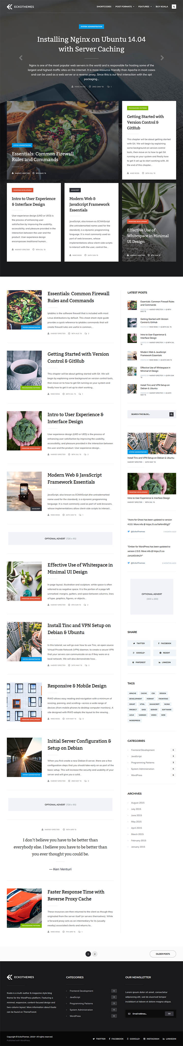 WordPress шаблон ThemeForest Koala