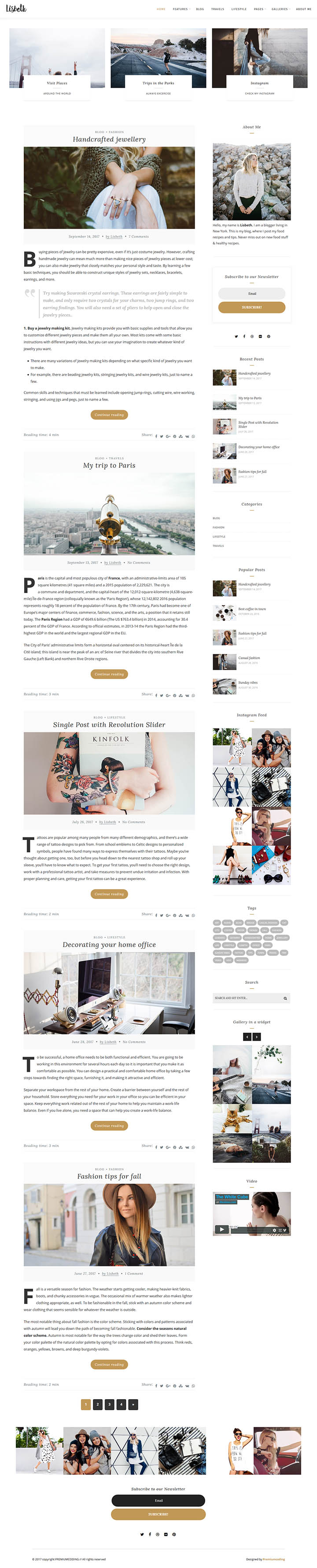 WordPress шаблон ThemeForest Lisbeth