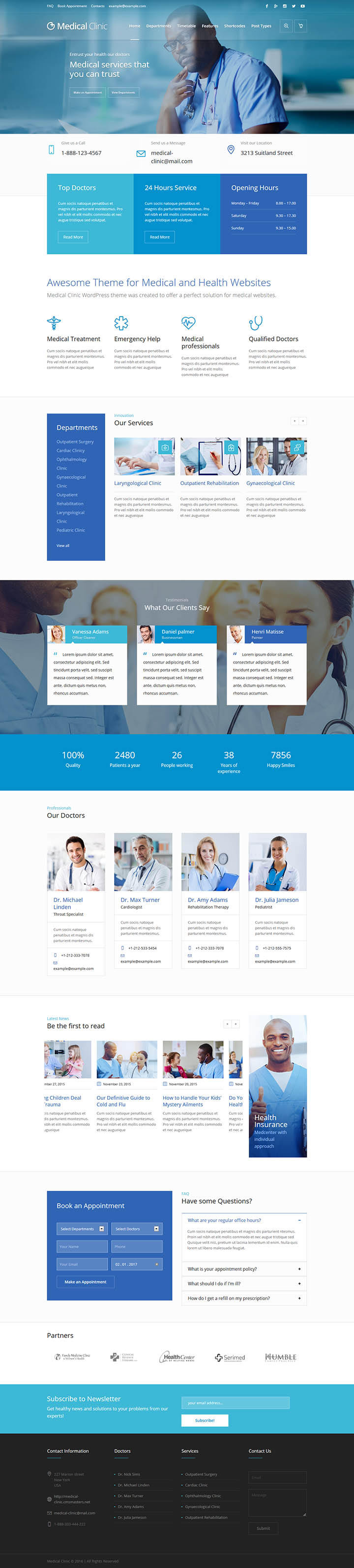 WordPress шаблон ThemeForest Medical Clinic