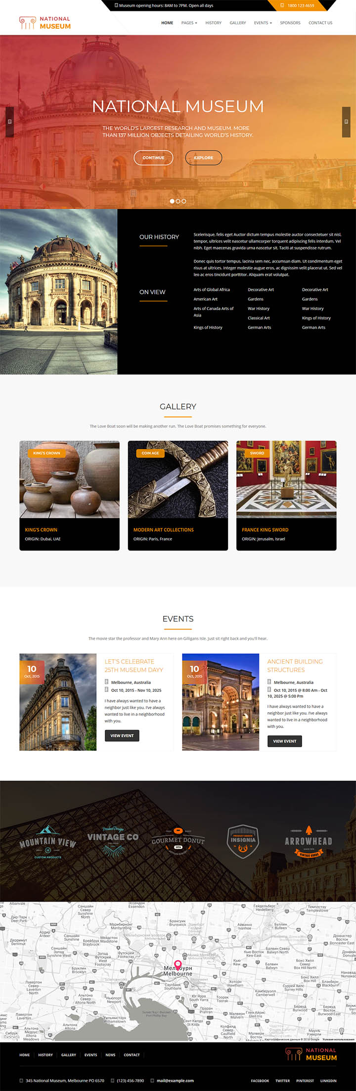 WordPress шаблон ThemeForest Museum