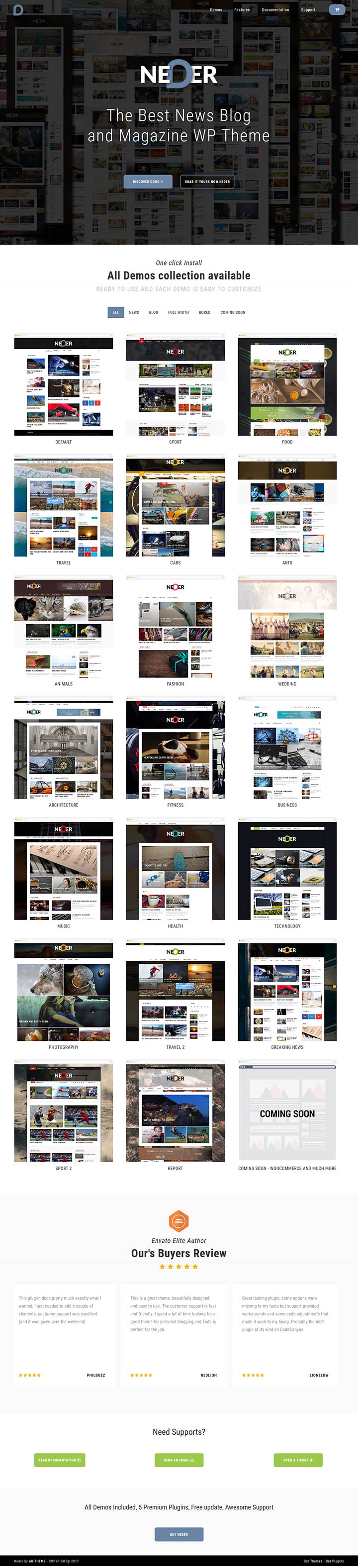 WordPress шаблон ThemeForest Neder