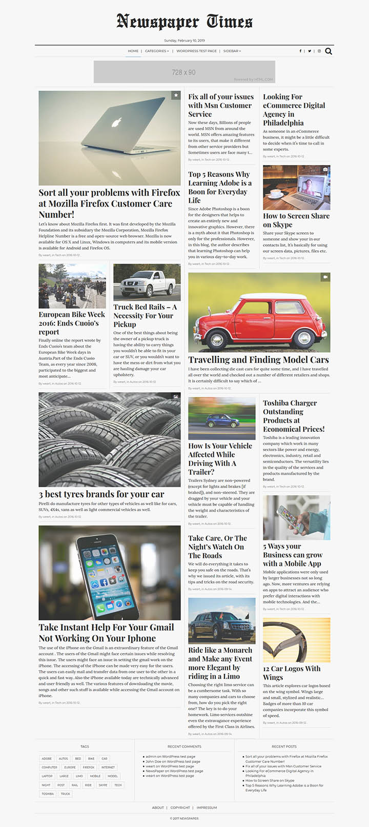 WordPress шаблон ThemeForest NewsPaper