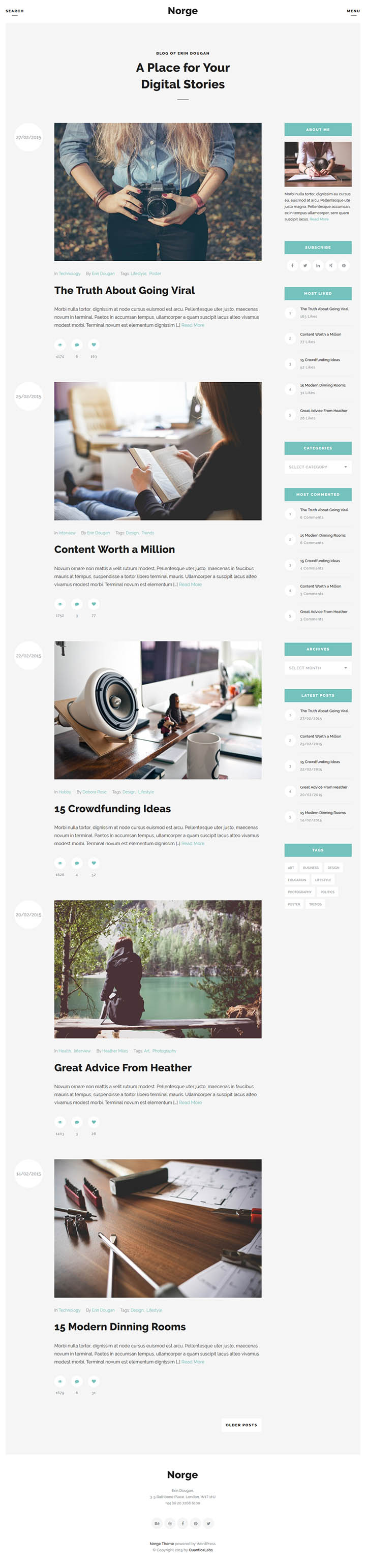 WordPress шаблон ThemeForest Norge