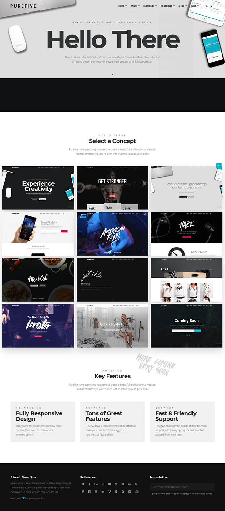 WordPress шаблон ThemeForest Purefive