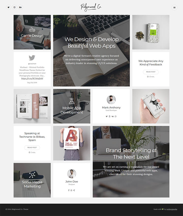 WordPress шаблон ThemeForest Ridgewood