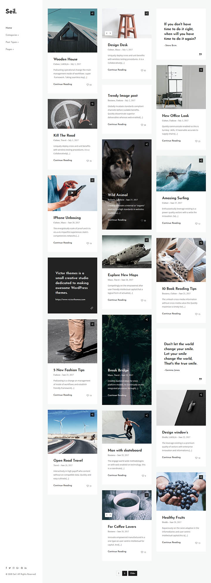 WordPress шаблон ThemeForest Seil