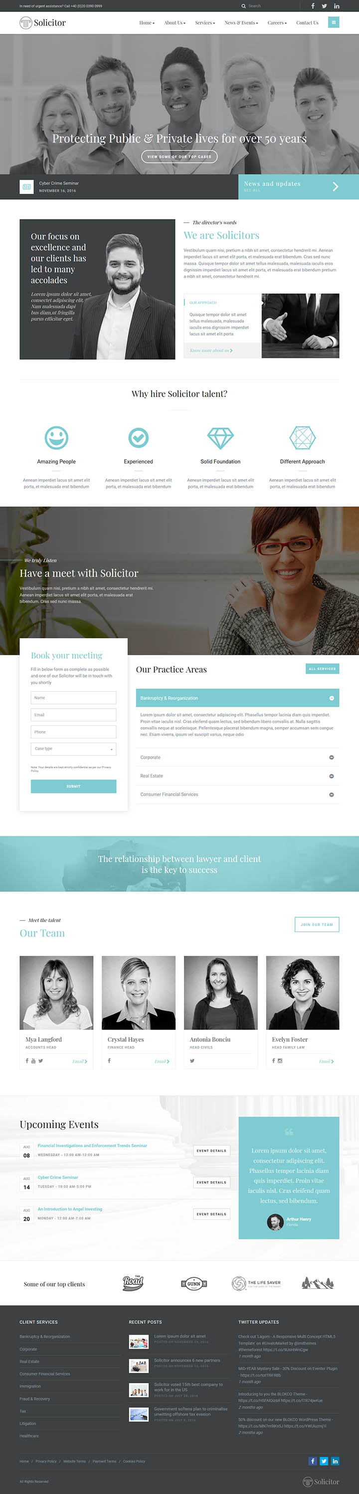 WordPress шаблон ThemeForest Solicitor