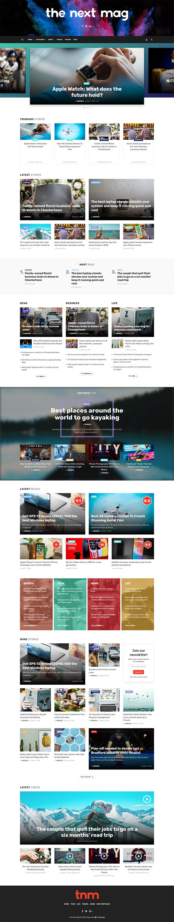 WordPress шаблон ThemeForest The Next Mag