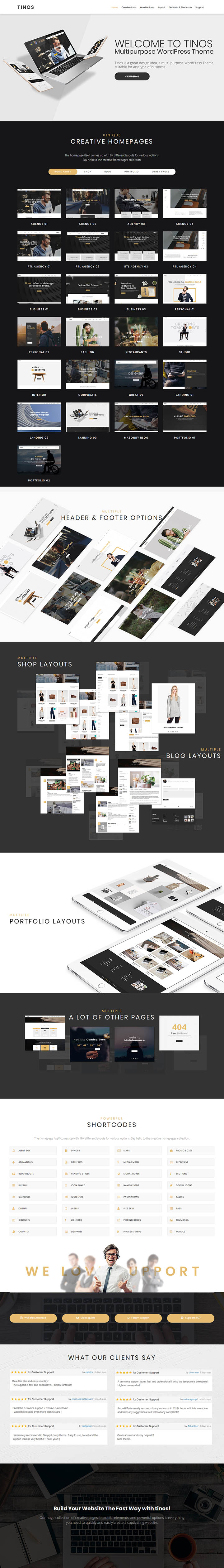 WordPress шаблон ThemeForest Tinos