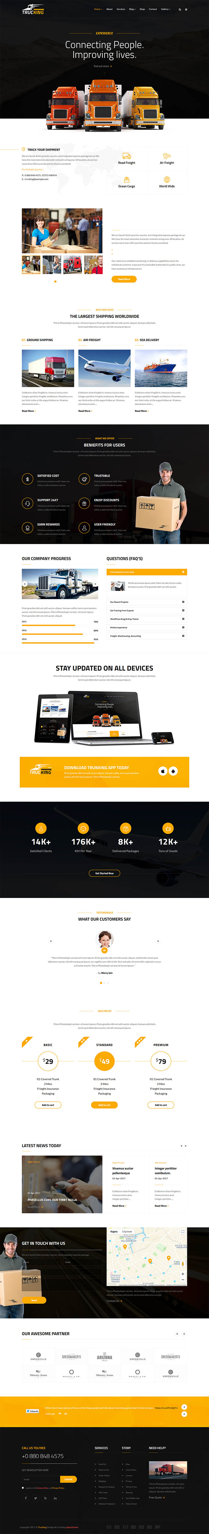 WordPress шаблон ThemeForest Trucking